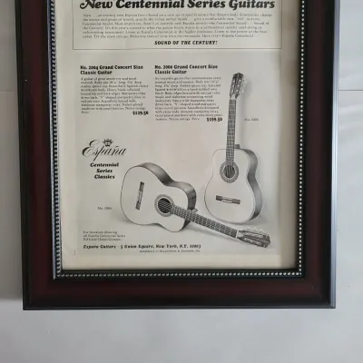 1969 Espana Guitars Promotional Ad Framed Classical Models Original for sale