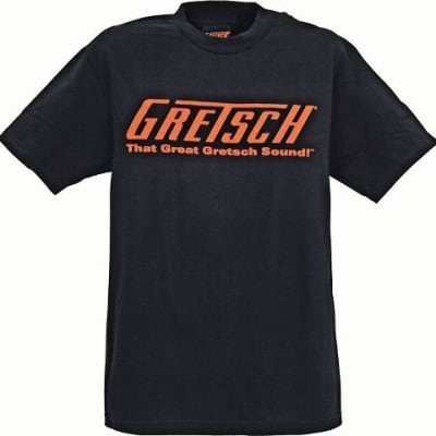 Gretsch That Great Gretsch Sound Black Orange Tee Shirt Large image 1