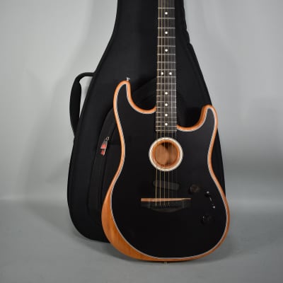 2021 Fender Acoustasonic Stratocaster Black Finish Acoustic Electric w/Bag image 1