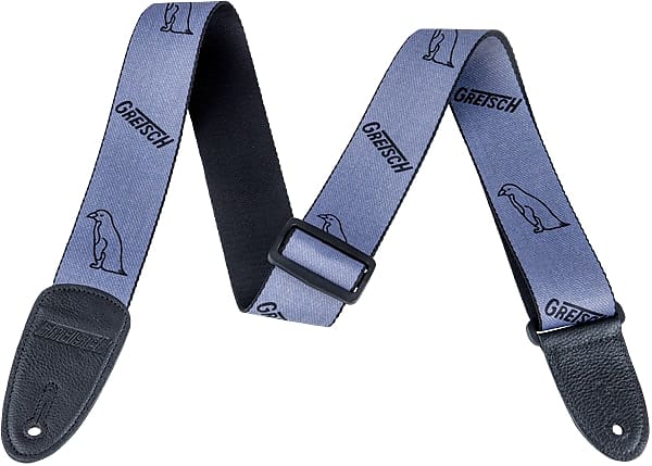 Gretsch Guitar Strap Grey Penguins Print - Black image 1