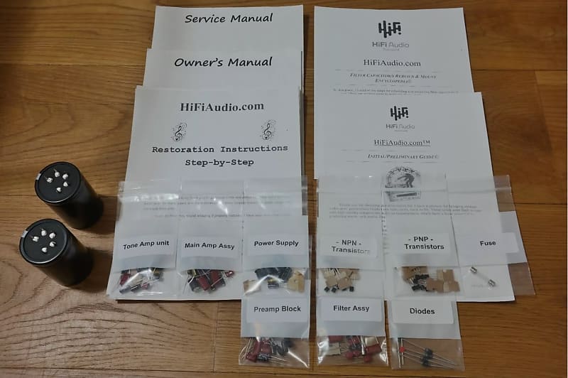 Kenwood KA-8006 restoration kit filter capacitor repair rebuild fix  			