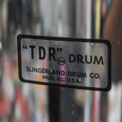 Vintage Slingerland TDR 10 Lug 12x15 Marching Snare Drum - Stainless Steel image 7