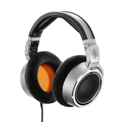 Neumann NDH30 Open-back Studio Headphone - Silver with Black and Orange Trim image 1