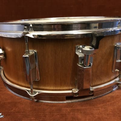 Unbranded 5.5" x 14” Snare Drum Natural Wood image 3