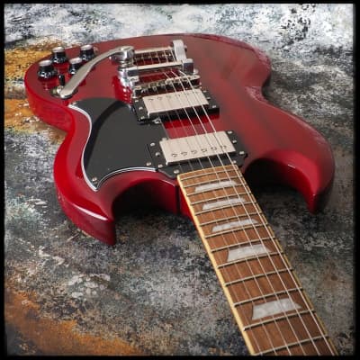 2018 Epiphone G-400 Pro SG with Bigsby - Cherry image 6