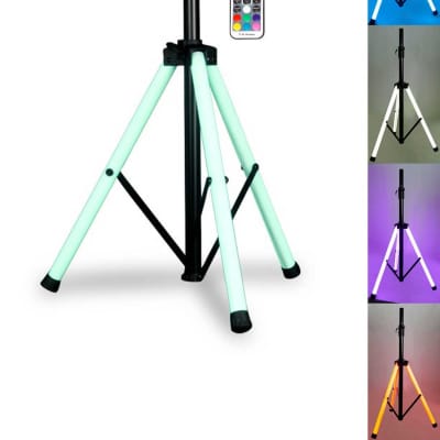 American DJ CSL100 Color Stand LED Tripod Speaker Stand w/Color LED's + Remote image 1