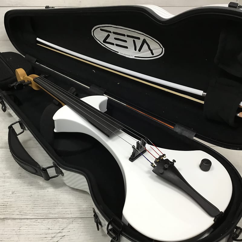 Zeta Stratos Electric Violin w/ Original Case / White | Reverb