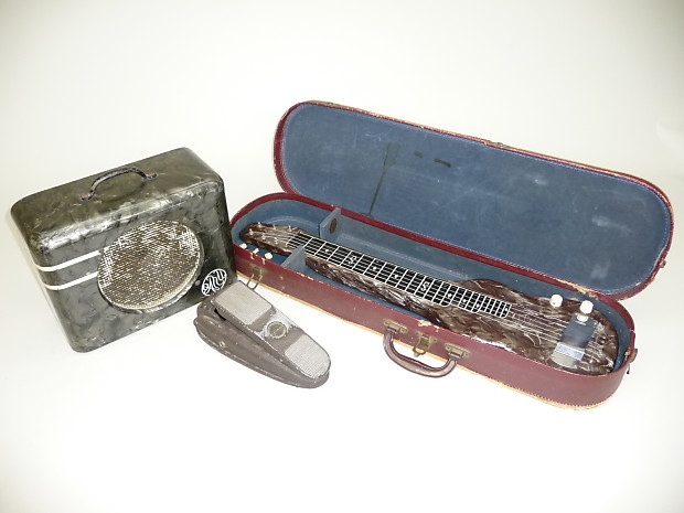 Oahu Amp Dickerson Lap Steel 1940s Perloid and Volume Pedal Set up