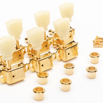 Kluson Deluxe Single Line Single Ring Gold Tuning Machines KD-3-GPK image 1
