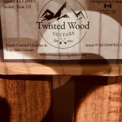 Twisted Wood Koa 2.0 Tenor Ukulele w/ Gig Bag image 6