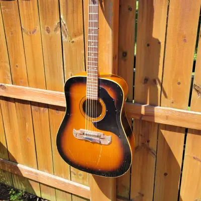 1960's Framus (Germany) Made Contessa Texan Flattop Acoustic Guitar Good Player Gigbag Included image 1