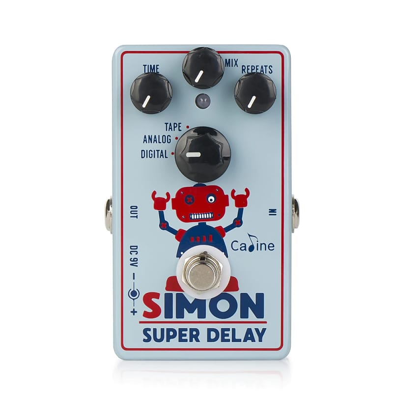 Caline CP-513 Simon Super Delay Guitar Effect Pedal with Digital, Analog and Tape options True Bypas image 1