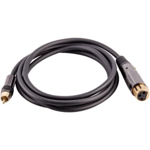 Seismic Audio SARCXLF-6BLACK Premium XLR Female to RCA Male Audio Patch Cable - 6'
