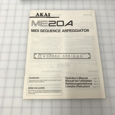 Akai ME20A Rack Mount Midi Arpeggiator Black with Manual image 7