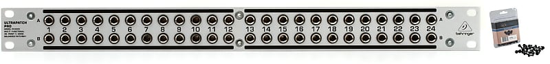 Behringer Ultrapatch Pro PX3000 48-point 1/4 inch TRS Balanced Patchbay  Bundle with Gator GRW-SCRW025 Rack Screws (25-pack) image 1