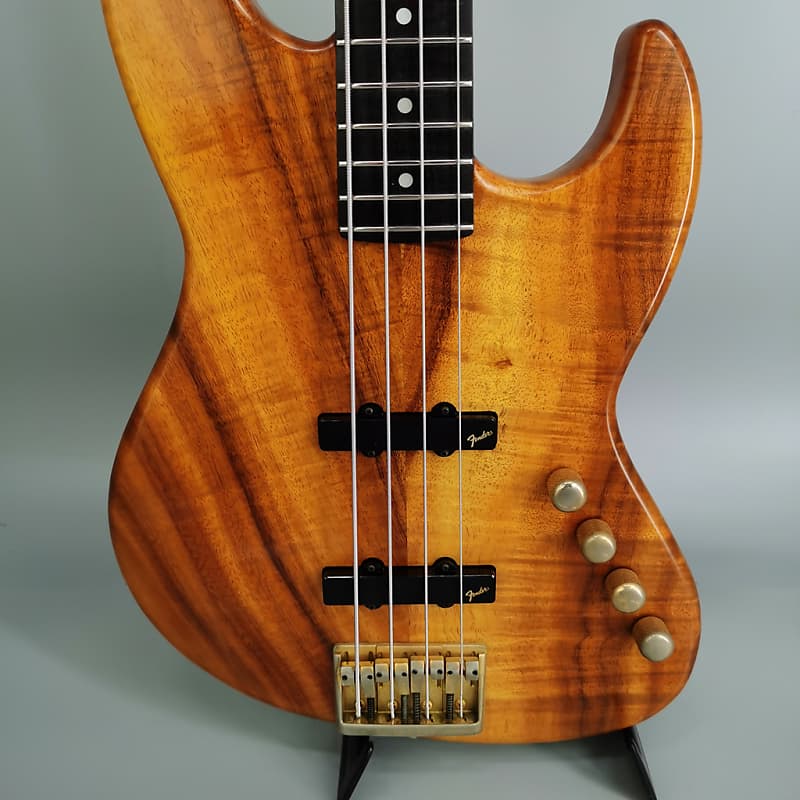 fender japan custom made jbr 80 mij jv jazz bass deluxe solid koa