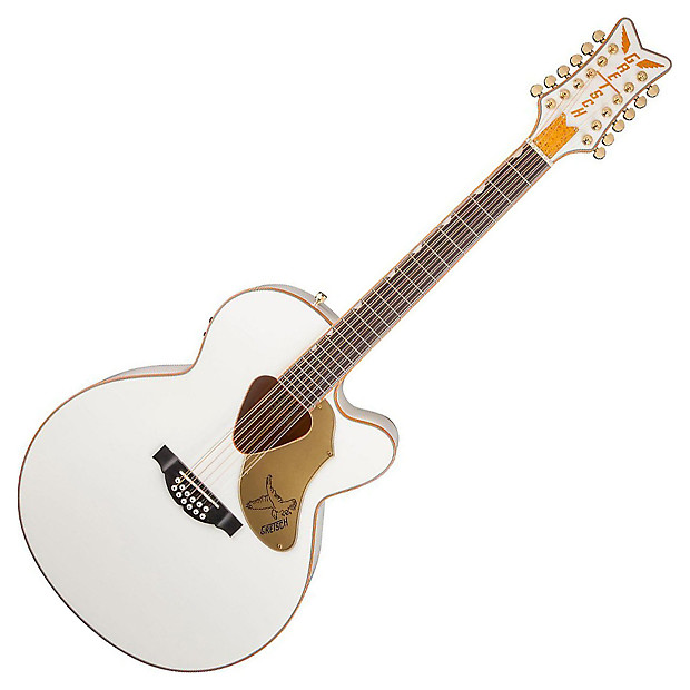 Gretsch G5022CWFE-12 Rancher Falcon Jumbo 12-String Cutaway with Fishman Pickup System White 2016 image 2