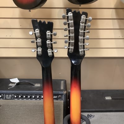 1960s Mosrite Joe Maphis Double Neck 6/12 Sunburst image 4