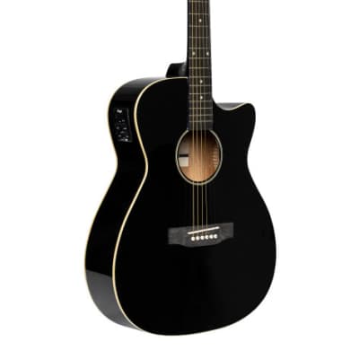 STAGG Cutaway acoustic-electric auditorium guitar black image 2