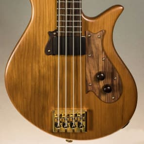 Birdsong Fusion #15F-051,  31" Scale Bass Guitar, ANCIENT KAURI w GOLD Hardware image 2