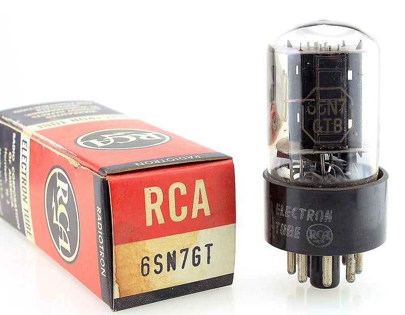 1957 RCA 6SN7GT 6SN7GTB BLACK PLATE ELECTRON TUBE