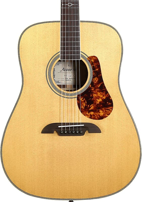 Alvarez MD70 Herringbone Acoustic Guitar Natural Reverb