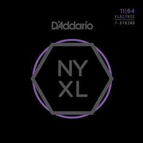 D'Addario NYXL1164 Nickel Wound 7-String Electric Guitar Strings Medium 11-64