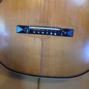 Yale Music Dept. Slot Head Parlor Guitar 1920s Natural image 10