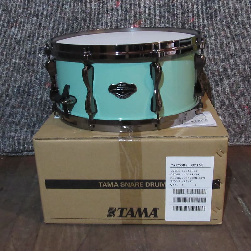 New Tama Superstar Hyperdrive Maple 14" Snare Drum Seafoam Green MLS65BN-SFG image 1