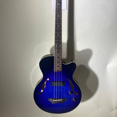 Yamaha Acoustic/Electric Semi-Hollow Bass - BEX4 - deep bluish purple burst finish for sale