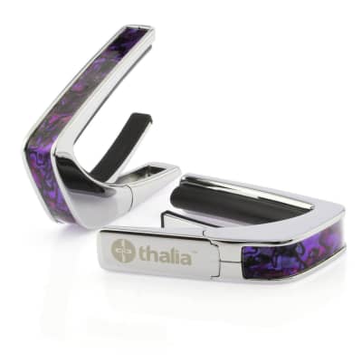 Thalia Exotic Series Chrome Guitar Capo, Chrome and Purple