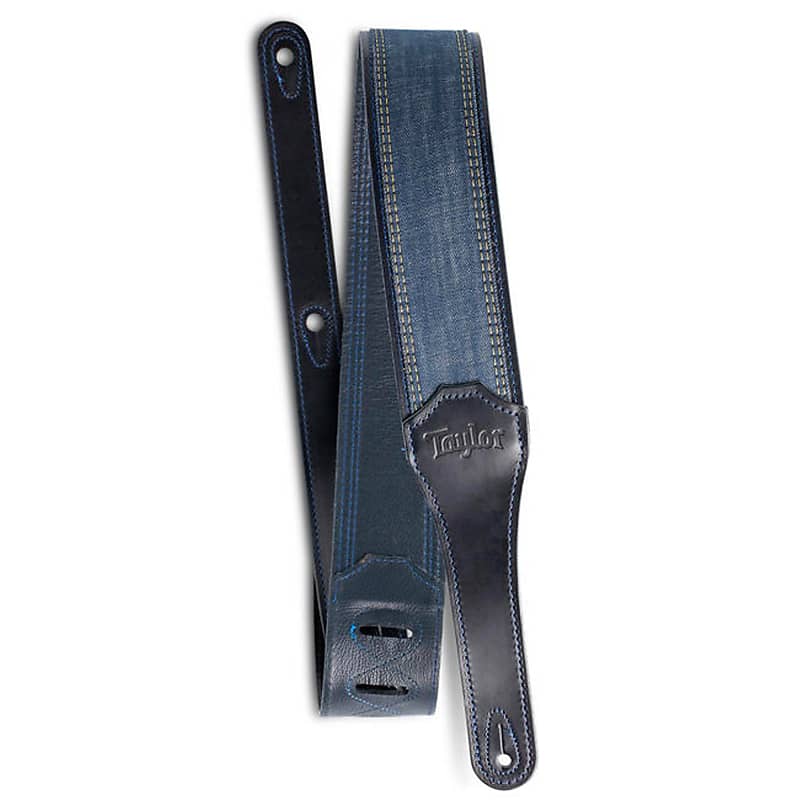 Taylor 2.5" Denim Strap with Leather Edges image 1