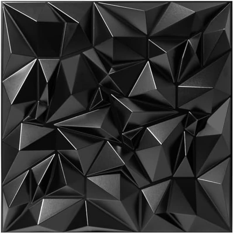 12 Pcs Black PVC Plastic 3D Wall Panel, Recording Studio | Reverb