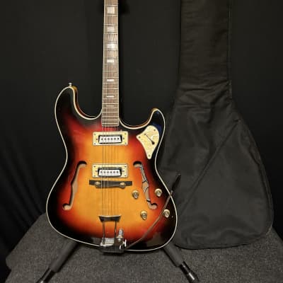 1960’s Stewart Burns Offset Style Hollowbody Guitar Sunburst Japan Made #305 for sale