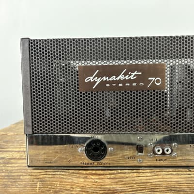 Dynakit ST-70 Stereo Power Amplifier 1963 - Chrome / Charcoal Brown  w/ Original Box image 2