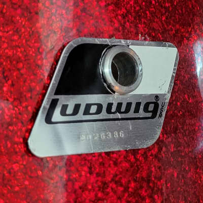 1980's Ludwig Rocker snare drum - 5 x 14 - 8 lug Red sparkle image 7