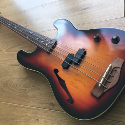 Fender Rare Hollow body Precision Bass FujiGen Built MIJ K-Serial 1990-91  Three Tone Sunburst | Reverb Norway