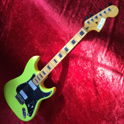 Martyn Scott Instruments Custom Built Partscaster Guitar in Matt Neon Yellow for sale