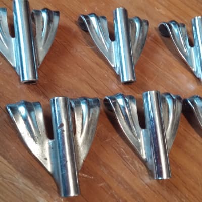 Ludwig Bass Drum Claws Chrome 60s 70s VINTAGE Nice Shape !  LOT of 6  BONUSES Standard 3 T-RODS image 5