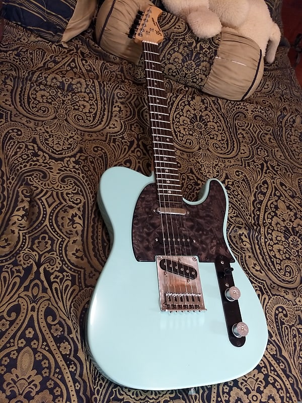 SX Nashville Tele-Style Blue/Green Electric Guitar Charcoal SX Nashville Tele-Style Blue/Green Electric Guitar Charcoal