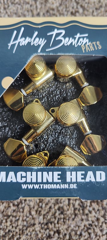 Harley Benton Locking Tuners 6L (Gold) - Gold image 1