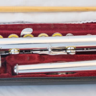 Yamaha YFL-481 II All Silver Intermediate Open-hole Flute *B-foot *Made in Japan *Cleaned& Serviced *New Pads image 6