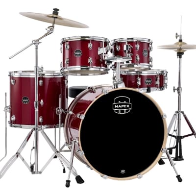 Venus 5 Piece Fusion Complete Setup Crimson Red Sparkle image 1