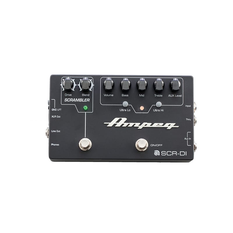 Ampeg SCR‑DI Bass DI Preamp with Scrambler Overdrive Pedal Reverb