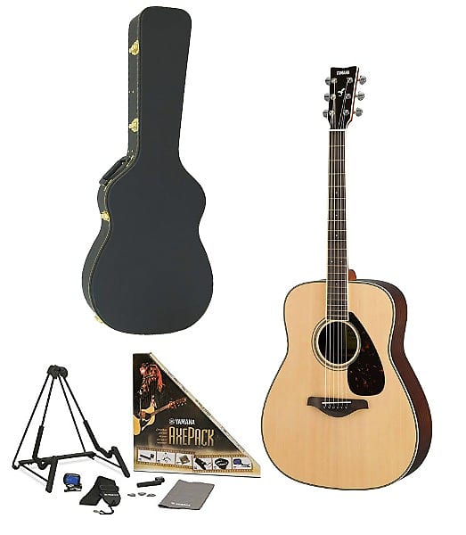 Yamaha Fg830 Dreadnought Acoustic Guitar Natural W Hardshell Reverb 8881