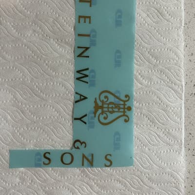 Steinway & Sons piano real brass side label - Sticker Decal (Old Stock) image 2