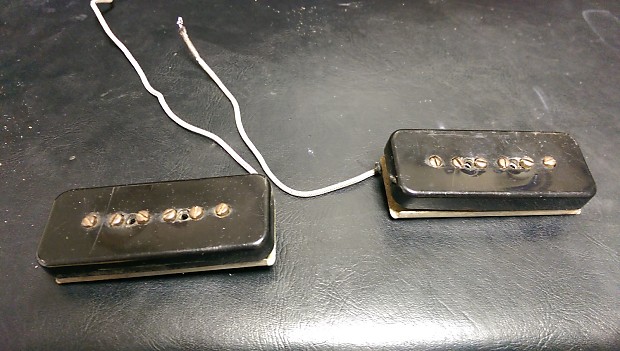 Vintage 1957 Gibson Les Paul Special P90 soapbar pickups w black covers