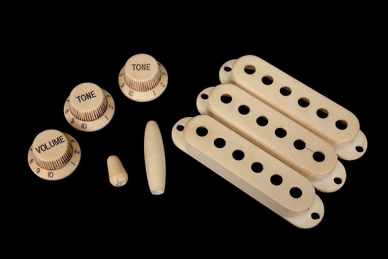 Strat / Stratocaster Plastic Parts Full Set 68 Parchment - Aged - Relic image 1