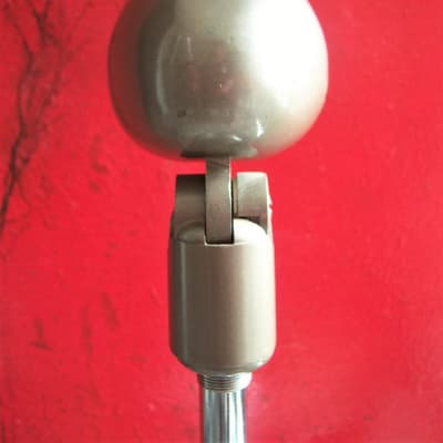 Vintage RARE 1950's Turner P25D dynamic microphone brown w period stand & cable image 9