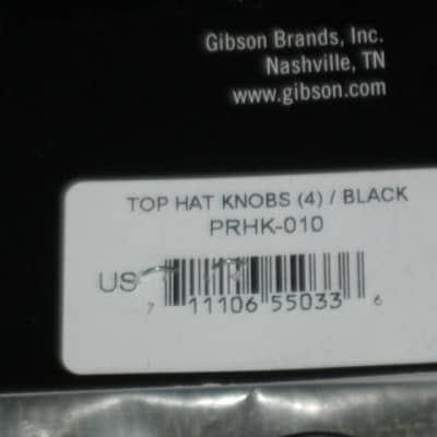 new in package A+ genuine Gibson Top Hat Knobs Black PRHK-010 (set of 4 knobs) image 2